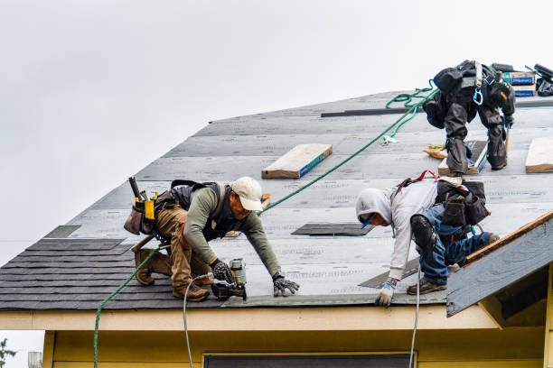 Professional Gutter Installation technician working in Cameron, NC